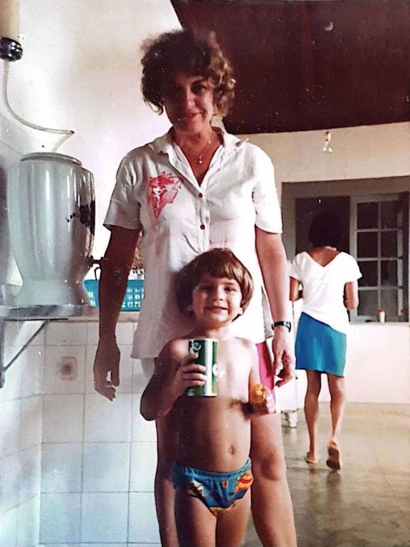Marisa Leticia e o filho Luis Claudio