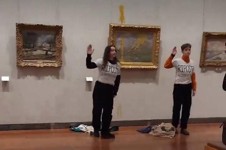 Ativistas jogam sopa em quadro de Claude Monet, 'Primavera', na França