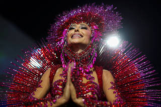 Carnival parade at the Sambadrome, in Rio de Janeiro