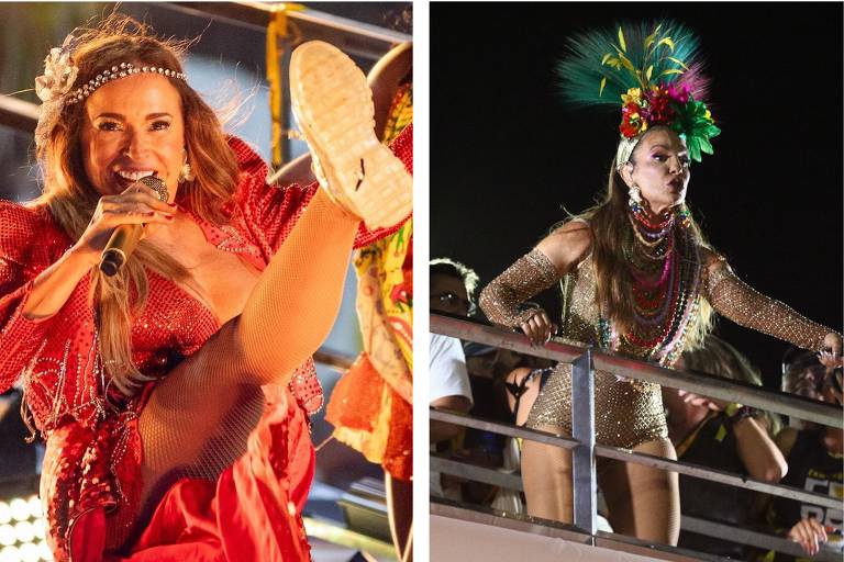Montagem de Daniela Mercury e Ivete Sangalo no Carnaval