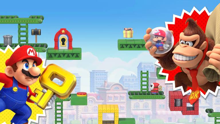 Imagem do game 'Mario vs. Donkey Kong', para Nintendo Switch