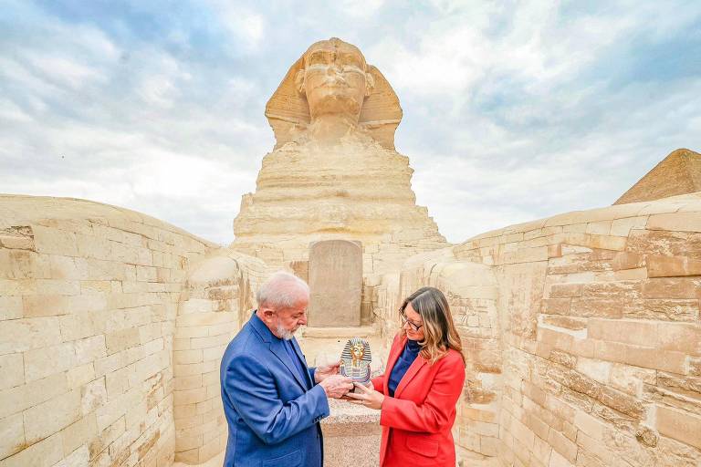 Lula visita pirâmides do Egito com Janja em dia de folga; veja vídeo