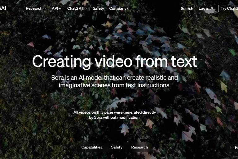 OpenAI anuncia 'ChatGPT de vídeo' capaz de criar material de até um minuto; veja imagens