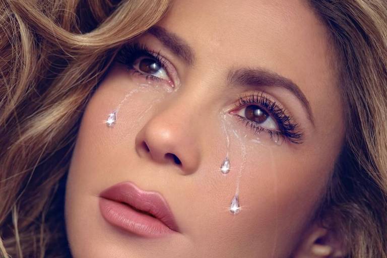 Shakira chora lágrimas de diamante em capa de novo álbum 15/02/2024