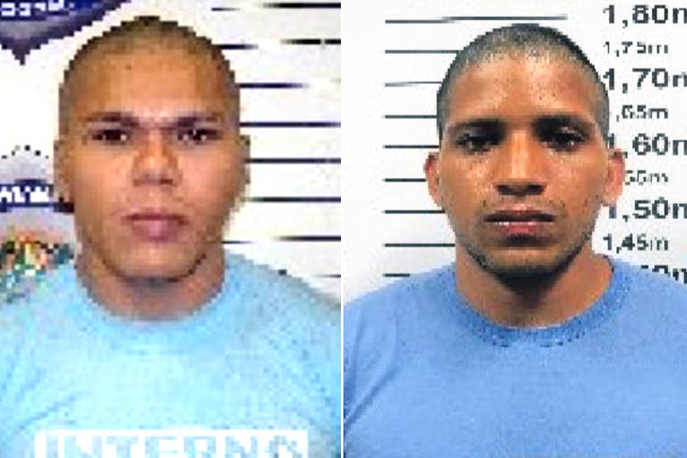 Detentos Deibson Cabral Nascimento, 34, (esq) e Rogério da Silva Mendonça, 36, que fugiram do presídio federal de Mossoró na quarta (14). Eles cumpriam penas de 74 anos e 81 anos, respectivamente por roubos