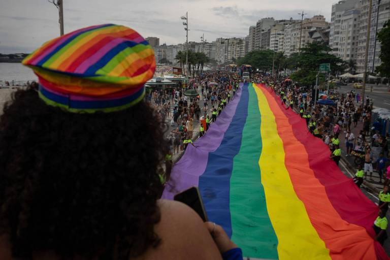 Parada Do Orgulho LGBTI+ Rio em 2023 em Copacabana, Rio de Janeiro