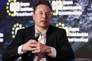 FILE PHOTO: Tesla CEO Musk attends a conference organized by the European Jewish Association, in Krakow