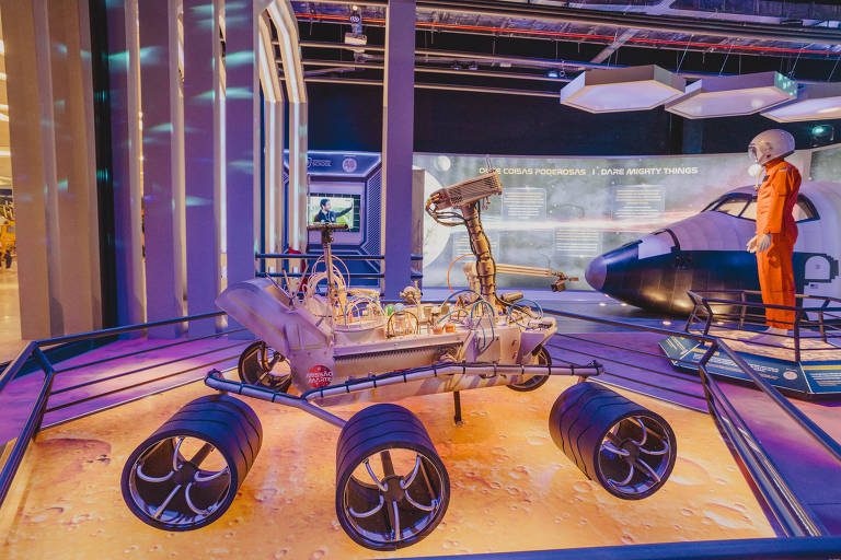 Exposição gratuita 'Missão Marte' tem réplicas de objetos usados por astronautas e pela Nasa