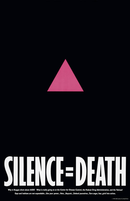 'Silence = Death', impressão offset sobre papel, 1987