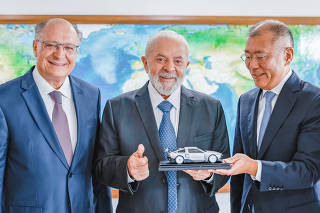 Lula com presidente da Hyundai  Eui-Sun Chung