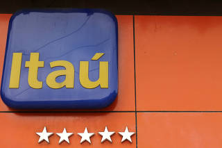 FILE PHOTO: A logo of Itau bank is seen in Rio de Janeiro