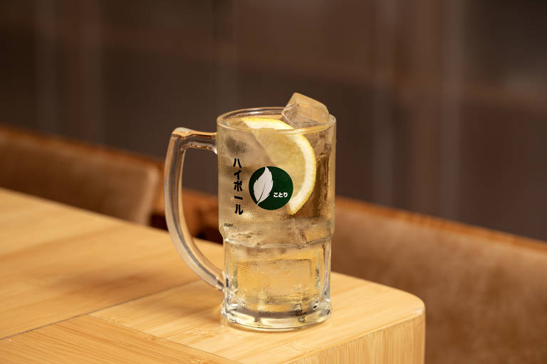 Drinque do Kotori, restaurante japonês em Pinheiros