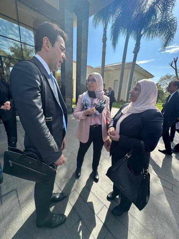 o presidente do Tribunal de Contas da União (TCU), Bruno Dantas, recebeu no Marrocos manifestação de gratidão da representante da Corte de contas da Palestina, Amal Faraj