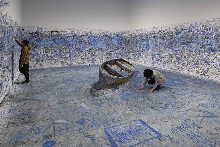 Projeto 'Add Color (Refugee Boat)', de Yoko Ono no Museu de Arte Contemporanea, em Portugal