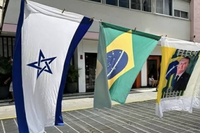 Ato pró-Bolsonaro vira meme com Israel cristão, 'pentagrama de Davi' e 'patriota vitruviana'