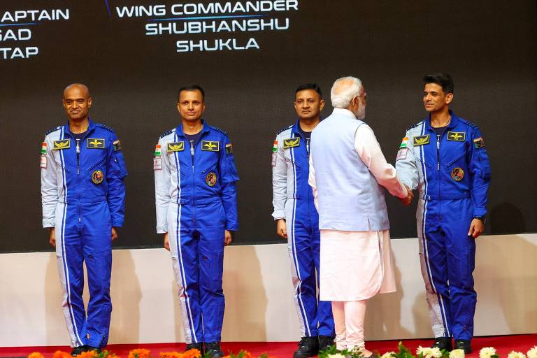 Índia apresenta os 4 astronautas da sua primeira viagem espacial tripulada