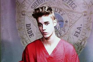 Pop singer Justin Bieber appears via video conference after being arrested in Miami