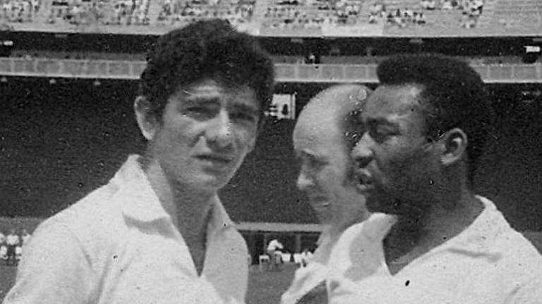 Manoel Maria e Pelé, no Santos