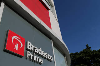FILE PHOTO: The Brazilian bank Bradesco branch is seen in Rio de Janeiro