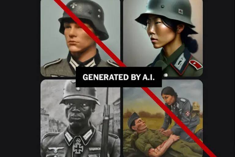 Gemini, ferramenta de inteligência artificial do Google, gera imagens de soldados nazistas negros e de ascendência asiática