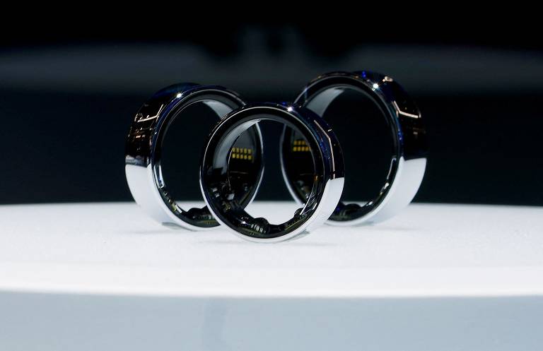 Samsung exibe o "anel inteligente", que pode ser usado para a saúde; empresa não divulgou maiores detalhes e projeta o lançamento ainda neste ano