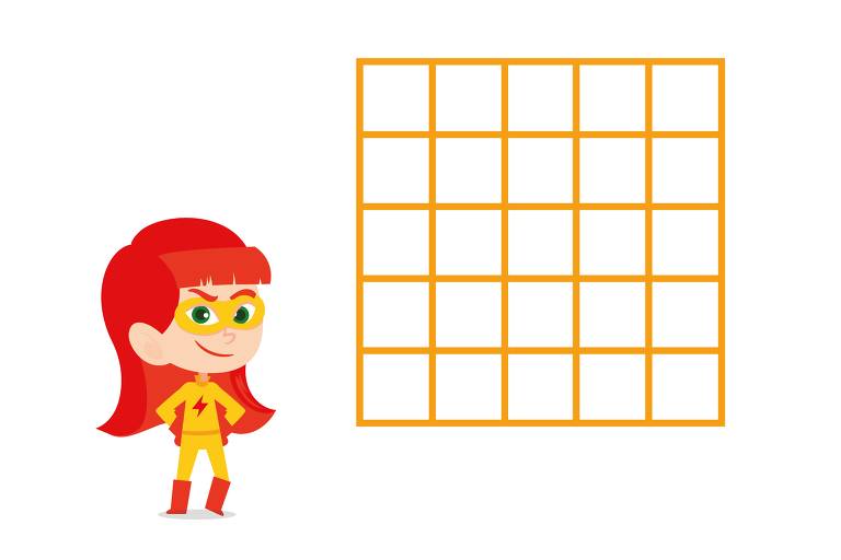 Desafio de Matemática: quantos quadrados a heroína Fast Girl viu na figura?