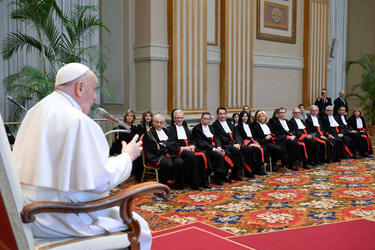 O papa Francisco durante abertura do ano judicial no Vaticano