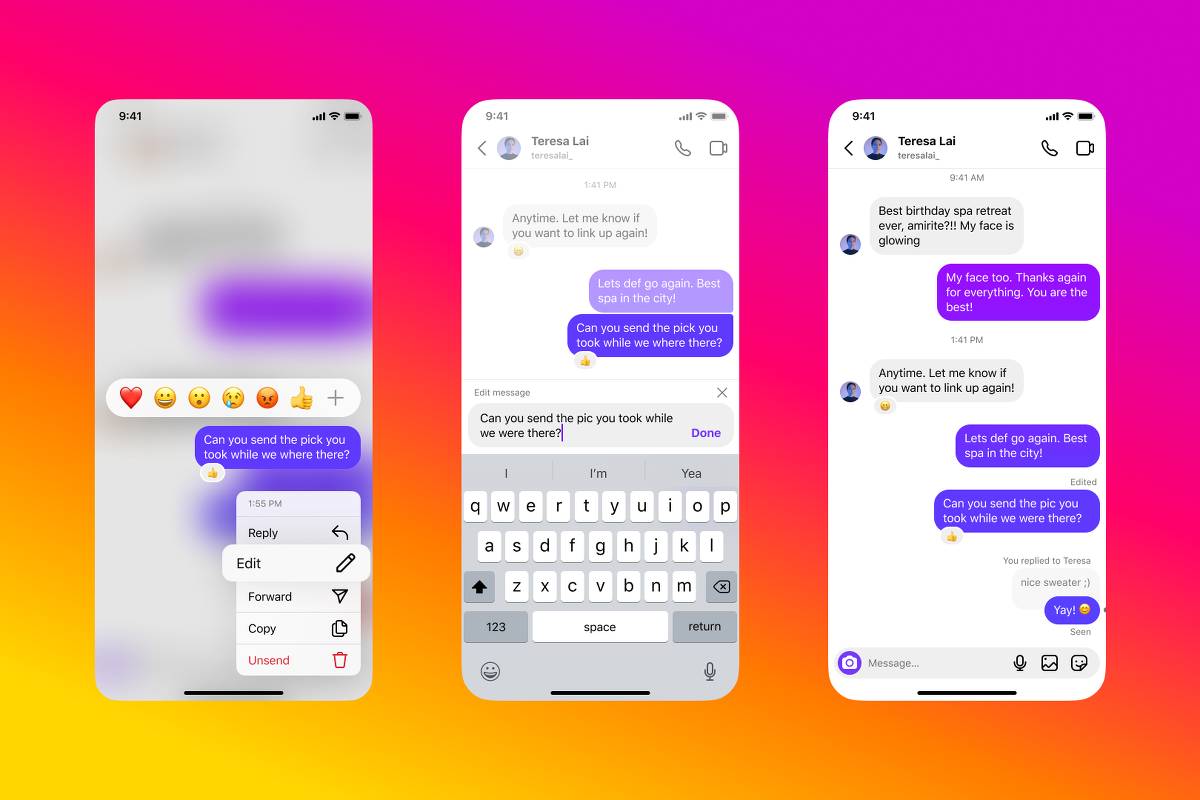 Instagram: saiba editar mensagem e desligar visualização - 04/03/2024 - Tec  - Folha