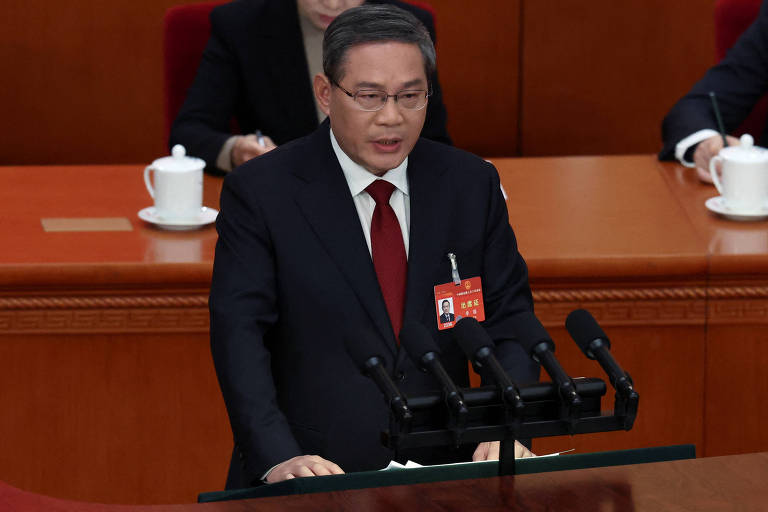 Li Qiang, premiê da China, discursa no Congresso da China