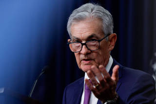 FILE PHOTO: Federal Reserve Chair Jerome Powell holds a press conference, in Washington