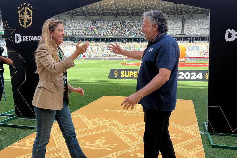 Leila e Julio Casares se encontram para discutir crise entre Palmeiras e São Paulo e selar paz