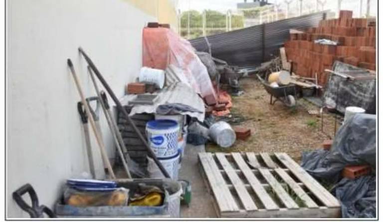Local onde estavam separados ferramentas e outros materiais usados em reforma na penitenciária, acessado pelos fugitivos