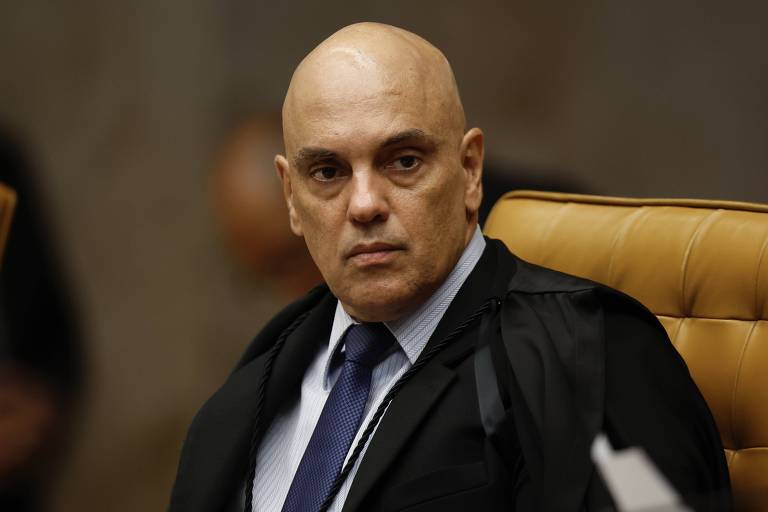 O ministro do Supremo Tribunal Federal Alexandre de Moraes durante sessão da corte