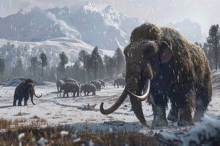 An image from Colossal Biosciences shows an Illustration of wooly mammoths. (Colossal Biosciences via The New York Times)