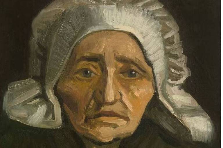 'Cabeça de Uma Agricultora Anciã com Gorro Branco', de Van Gogh
