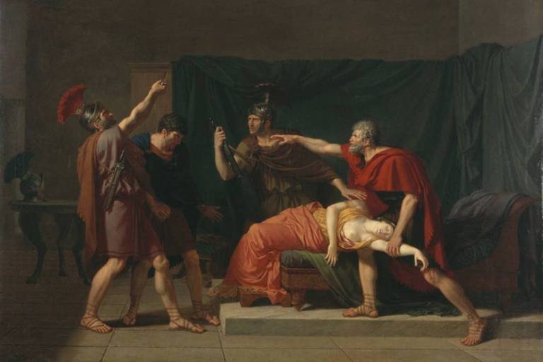 'A Morte de Lucrécia', do pintor Gabriel-Constant Vaucher, no Museu de Arte e História, em Genebra, na Suíça