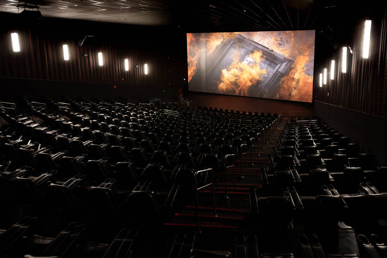 Interior de uma sala de cinema 