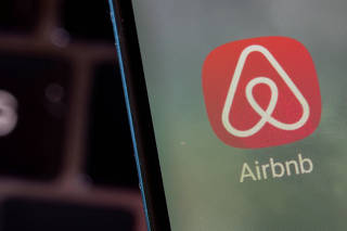 FILE PHOTO: Illustration shows Airbnb app