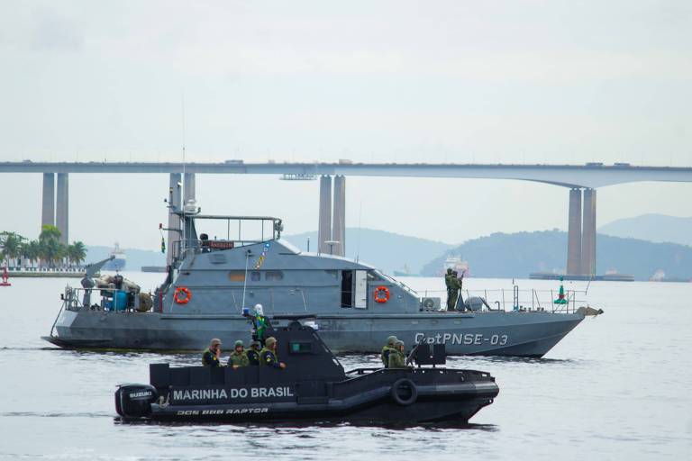 Patrulhamento reforçado nos portos no Rio de Janeiro e em São Paulo para combate ao crime organizado