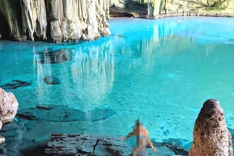 Gruta Lagoa Azul, em MT, recebe turismo clandestino