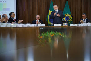 Brazil's President Luiz Inacio Lula da Silva attends a ministerial meeting in Brasilia