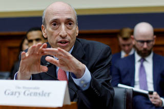 FILE PHOTO: U.S. Securities and Exchange Commission (SEC) Chairman Gensler testifies on Capitol Hill in Washington