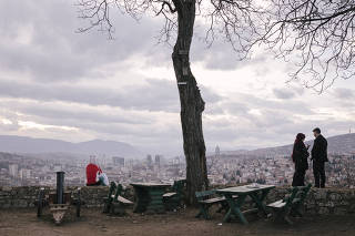 A viewpoint over the city of Sarajevo, Bosnia and Herzegovina, Feb. 7, 2024. (Vladimir Zivojinovic/The New York Times)