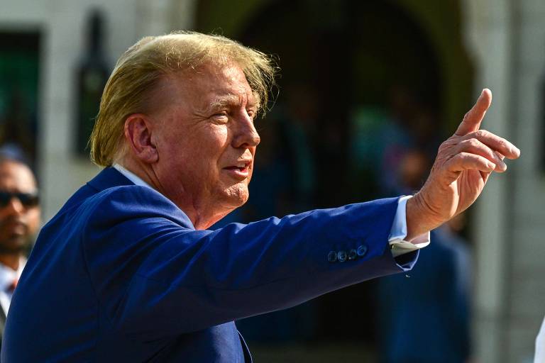 Ex-presidente dos Estados Unidos, Donald Trump, em Palm Beach, na Flórida