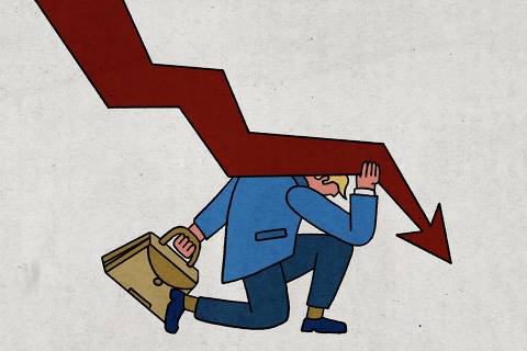 Ilustração uso geral economia gráfico linha dados inflação preços índices