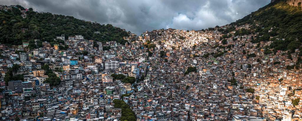 Vista da favela da Rocinha, no Rio de Janeiro 