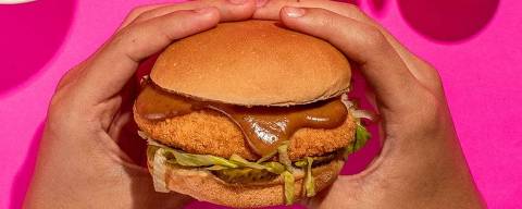 Hambúrguer da XBloom, rede de fast-food vegana
