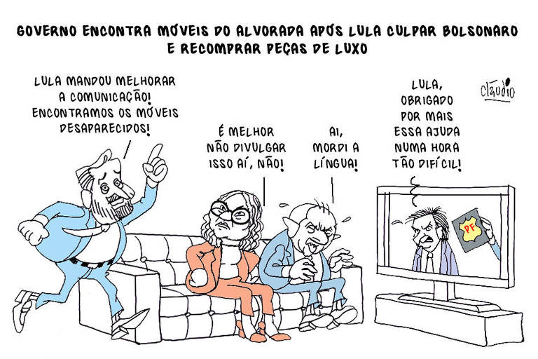 Lula morde a língua no caso dos móveis
