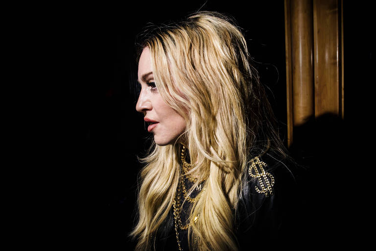 A cantora Madonna em uma festa do Met Gala em Nova York