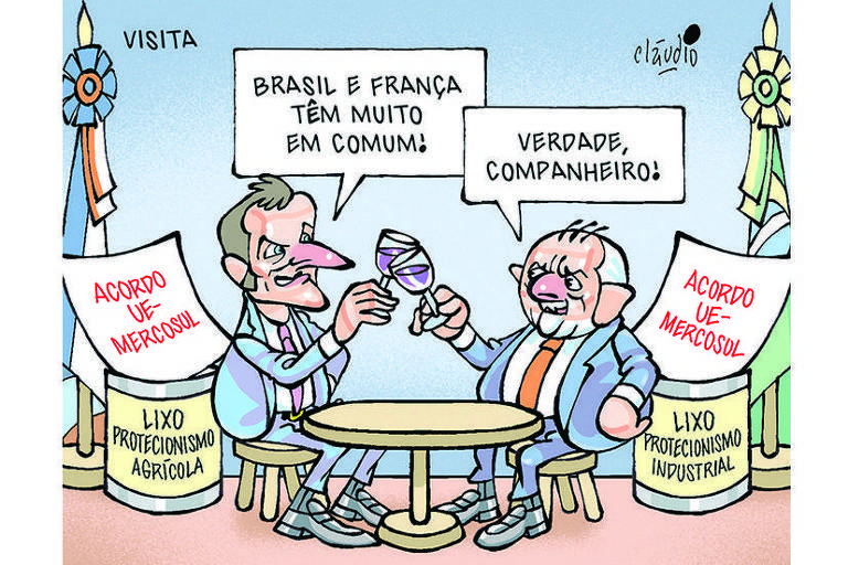Lula e Macron brindam obstáculos a acordo UE-Mercosul